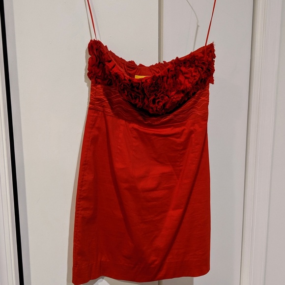 Catherine Malandrino Red Cocktail Dress - Picture 4 of 5
